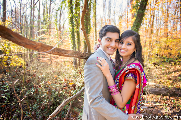 indian bride and groom engagement photos