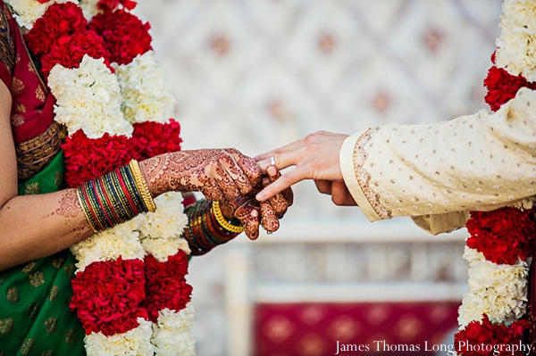 Indian bridal henna or mehndi at south indian wedding.