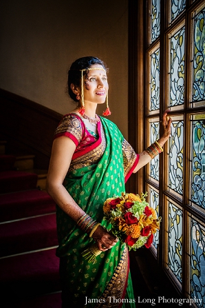 Indian bridal sari for traditional south indian bride