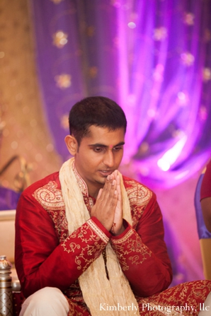 Indian groom at indian wedding engagement party