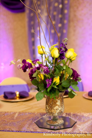 Floral centerpieces for Indian wedding reception or engagement party