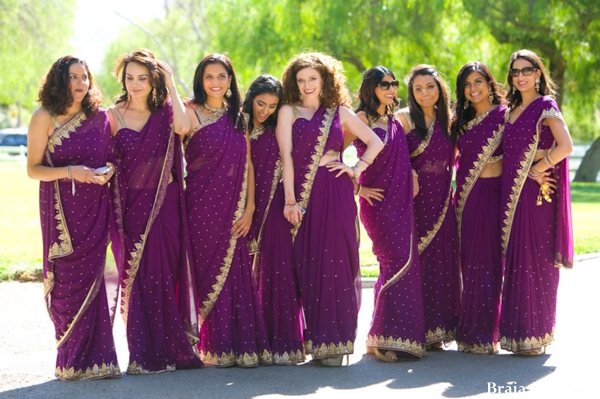 indian-wedding-bridal-party-purple-lengha