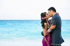 After their beautiful outdoor Indian wedding ceremony, this bride and groom take a few moments to pose for lovely portraits!