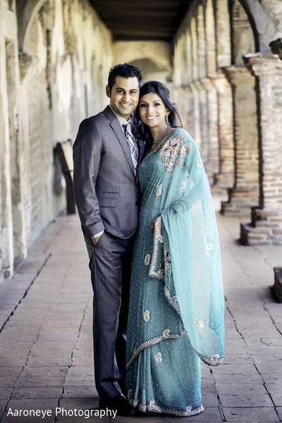 Indian Couple Engagement Photos with Dallas Skyline and Arts District