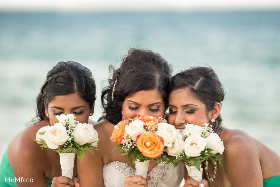 Wedding Party Portrait in Montego Bay, Jamaica South Asian