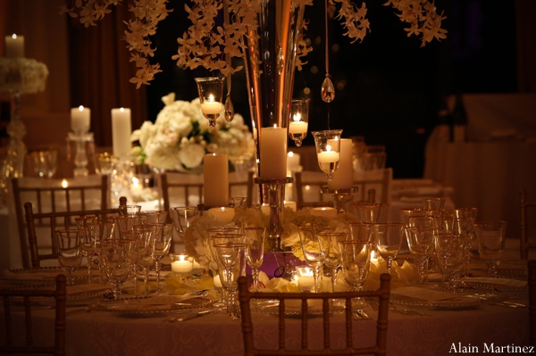 Indian wedding table setting lighting | Photo 6331
