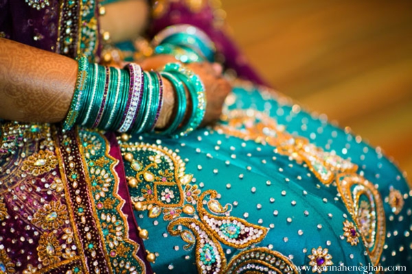 Indian-wedding-lengha-reception-lengha-teal | Maharani Weddings
