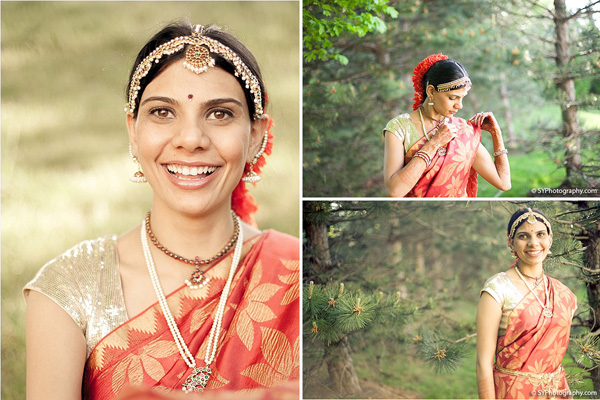 Indian wedding photography in the outdoors.