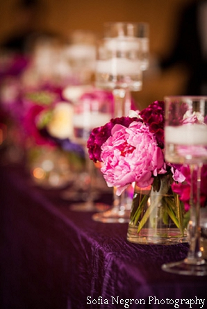 Indian wedding decor ideas for flower centerpieces with peonies.
